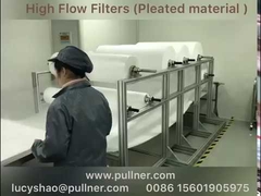 Pleated machine for high flow filters
