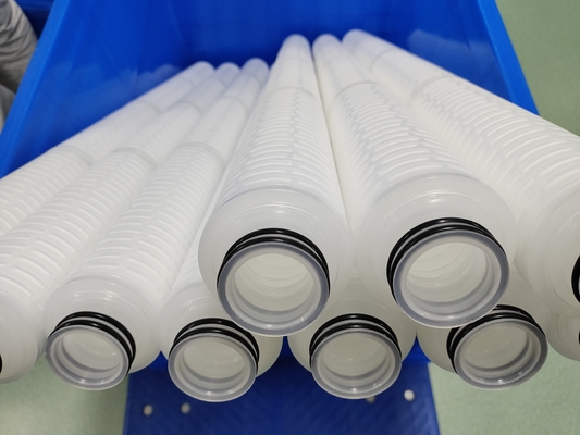 80C อุณหภูมิการทํางานสูงสุด คาร์ทริจการกรอง pleated สําหรับการกรองอุตสาหกรรม