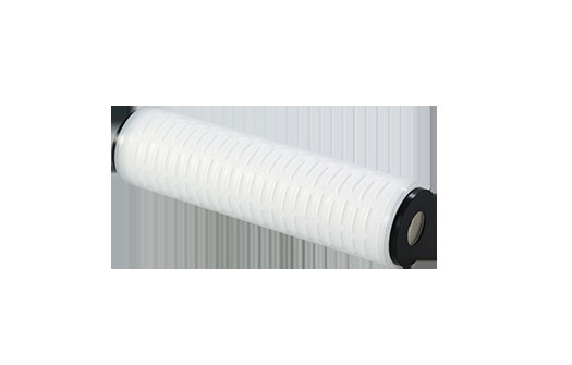 0.45um ปีพี ฟิลเตอร์ pleated กับ Polypropylene Caps ปลาย ขนาดรู 0.1um-60um ความร้อนสูงสุด 82 °C