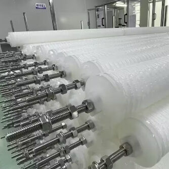 ไส้กรองแบบจีบสำหรับน้ำคอนเดนเสทของโรงไฟฟ้าขนาด 70 นิ้ว พร้อมไส้กรองโพลีโพรพิลีนสำหรับการกรองอัตราการไหลสูง