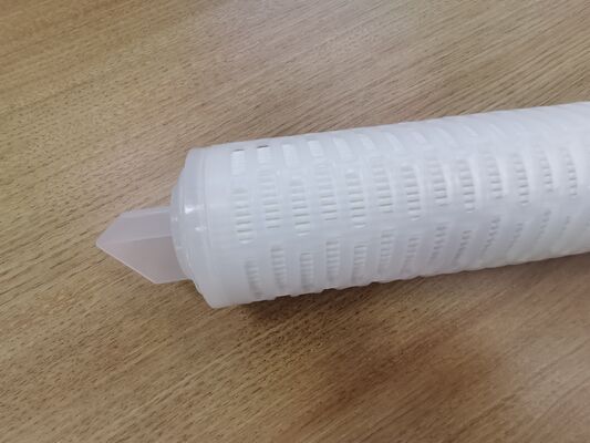 ตลับกรองจีบ PTFE แบบกำหนดเองพร้อมเมมเบรน PTFE สำหรับการกรองสารเคมีที่มีอัตราการไหลสูงและการกรองของเหลวที่มีความบริสุทธิ์สูง