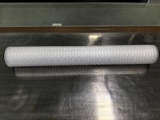 การเชื่อมต่อแบบเปิดสองปลาย PES กระปุกกรอง pleated กับ PES Membrane สําหรับการกรองของเหลวความบริสุทธิ์สูง