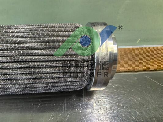ฝาปิดปลายไส้กรองแบบกำหนดเอง: ไส้กรองแบบจีบสแตนเลส 316L ขนาด 10 นิ้ว ใยสังเคราะห์เผาผนึกสำหรับกรองอุตสาหกรรมอุณหภูมิสูง